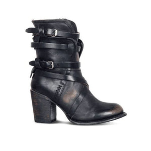 Fashion Punk Gothic Style Buckle Strap Round Toe Boots