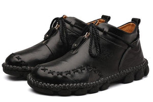 Zicowa Men Shoes - Fashion Hand-sewn Leather Men's Shoes