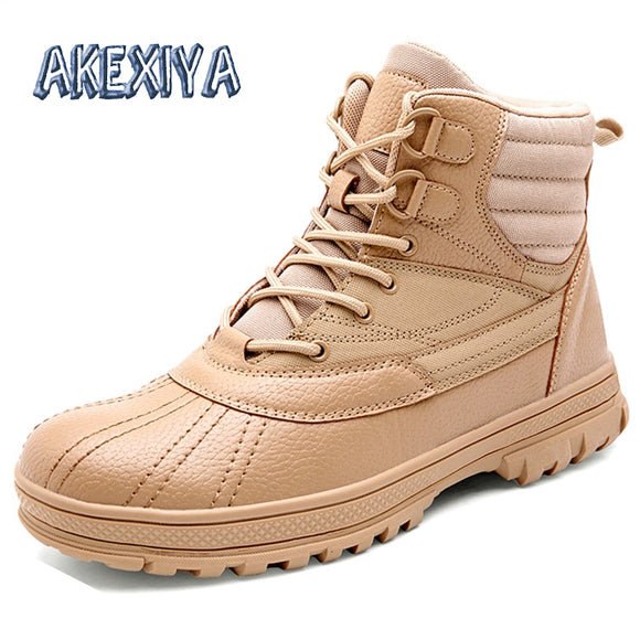 Zicowa Men Shoes - Waterproof Leather Men's Tactical Military Boots
