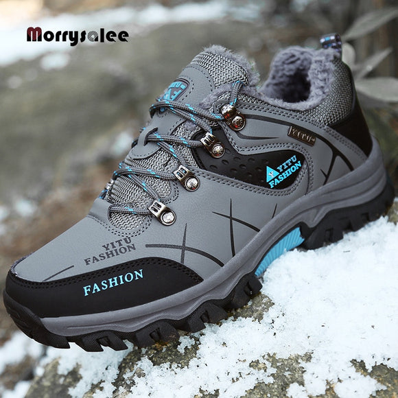 Zicowa Men Shoes - Autumn Winter Warm Plush Snow Boots