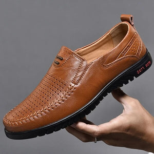 Summer Men Business Formal Genuine Leather Loafers