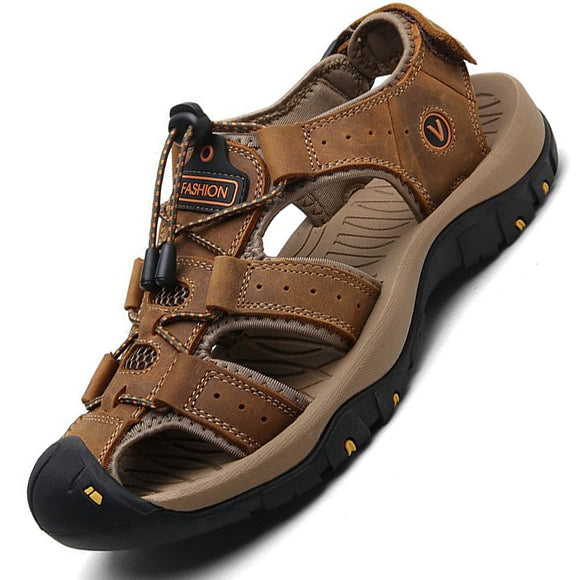 Summer New Genuine Leather Large Size Men's Sandals