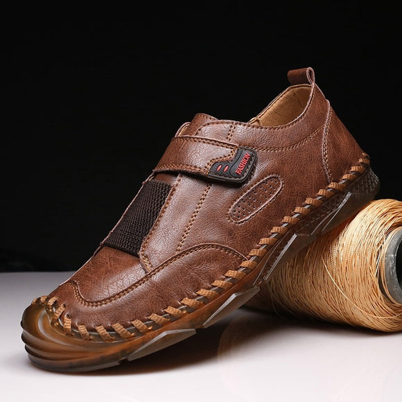 Zicowa Men Shoes - Hand-stitched Men Outdoor Office Business Car Shoes
