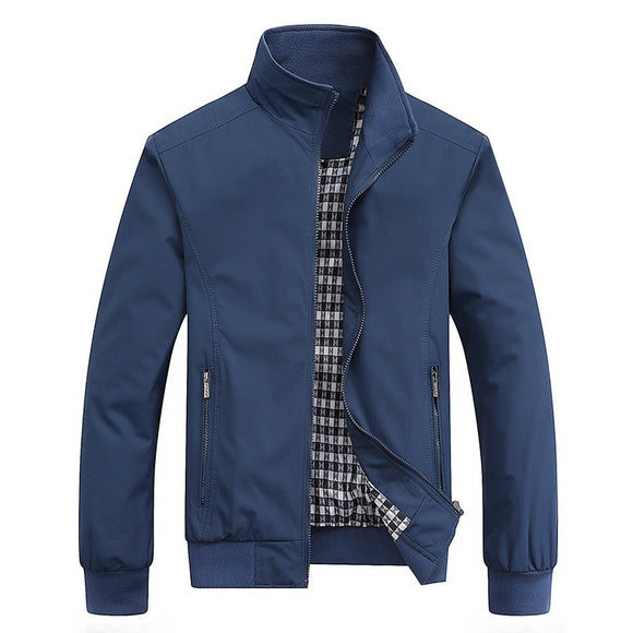Zicowa Men Clothing - Spring Autumn Casual Solid Fashion Slim Bomber Jacket