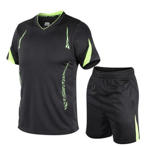 Quick Dry Breathable T Shirt + Shorts Two Piece Set
