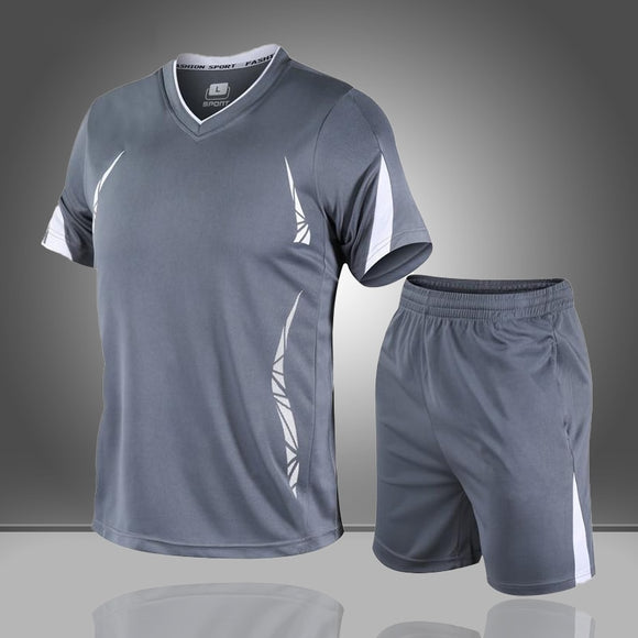 Quick Dry Breathable T Shirt + Shorts Two Piece Set