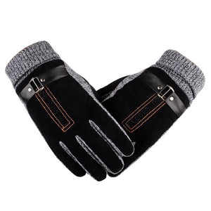 Genuine Suede Leather Men Gloves