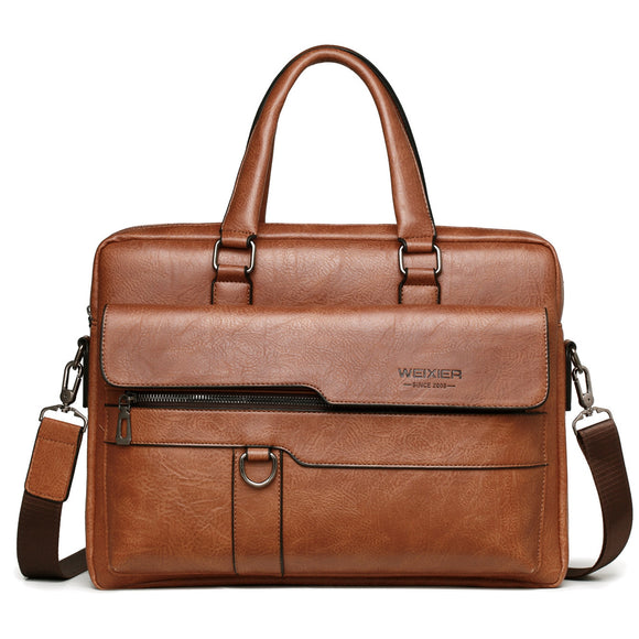 High Quality Business Leather Men Briefcase Bag