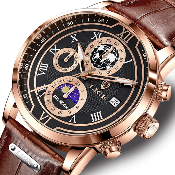 Luxury Business Leather Men Casual Quartz Watch