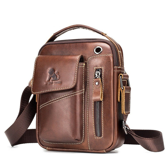 New Genuine Leather Man Messenger Shoulder Bags