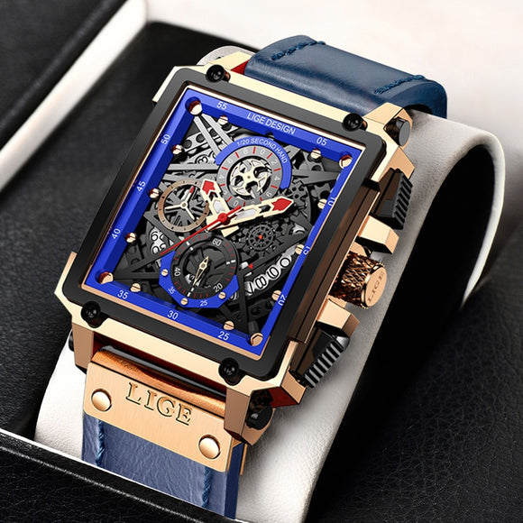 Top Brand Luxury Hollow Square Sport Watch For Men