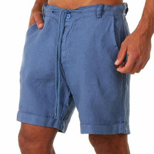 Drawstring Pockets Simple Loose-fitting Short Pants
