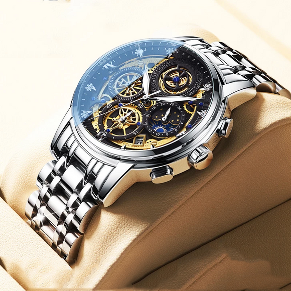 Waterproof Stainless Steel Business Wristwatches