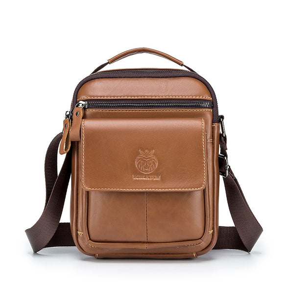 100% leather crossbody bags for men