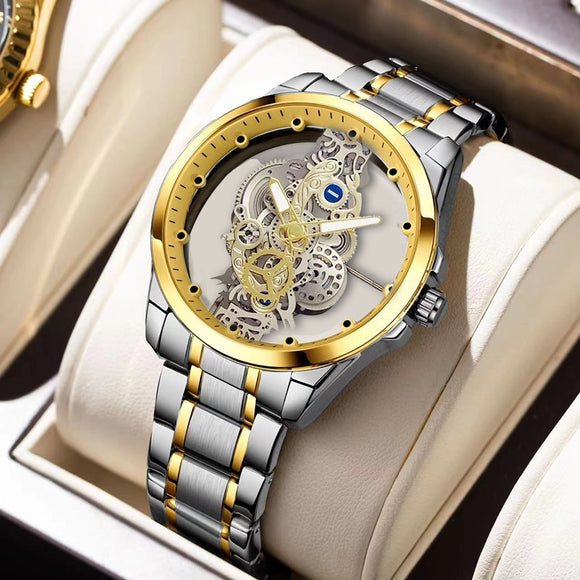 Luxury Men Skeleton Automatic Quartz Watch