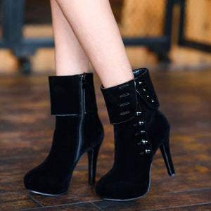 2019 New arrival Fashion Suede High Heels Boots
