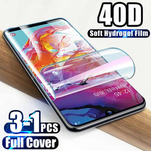 Zicowa Phone Case - 40D Screen Protector Hydrogel Film For Samsung Galaxy