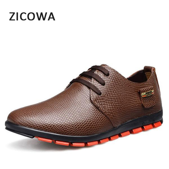 Spring Lace Up Men  Leather  Casual Shoes