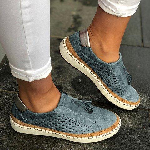 Women's Shoes - 2019 Fashion Women Tassel Breathable Casual Flats Slip on Shoes(Buy 2 get extra 5% off,Buy 3 get extra 10%,Buy 4 get extra 20%)