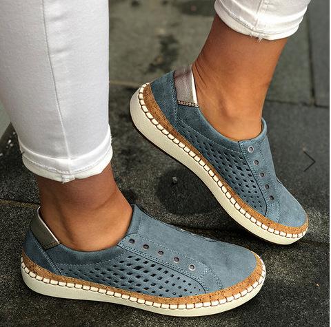 Women's Shoes - 2019 New Fashion Women Hollow Out Comfortable Flats Slip on Shoes(Buy 2 get extra 5% off,Buy 3 get extra 10%)