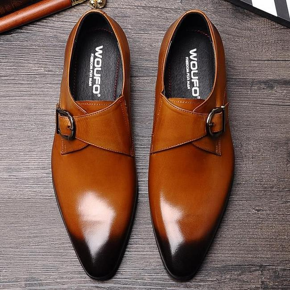 Zicowa Men's Handmade Leather Business Shoes