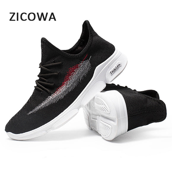 Embroidery Feather Pattern Breathable Mesh Sneakers