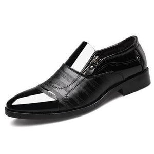 Zicowa Men Fashion Business Dress Formal Zipper Shoes