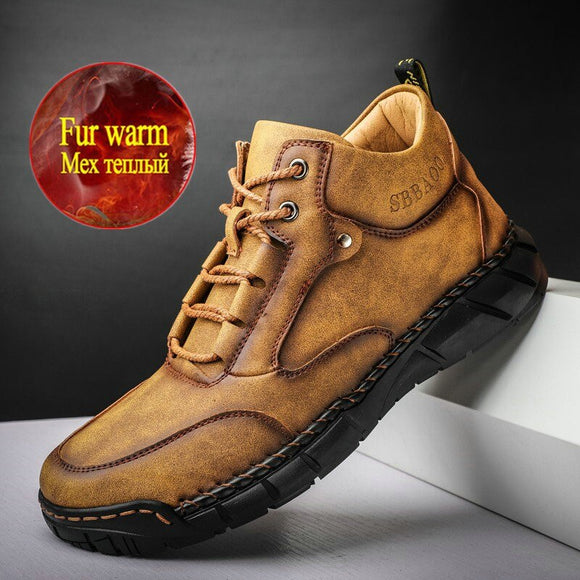 Zicowa Men Shoes - Non-slip Warm Men's Outdoor Shoes Driving Shoes