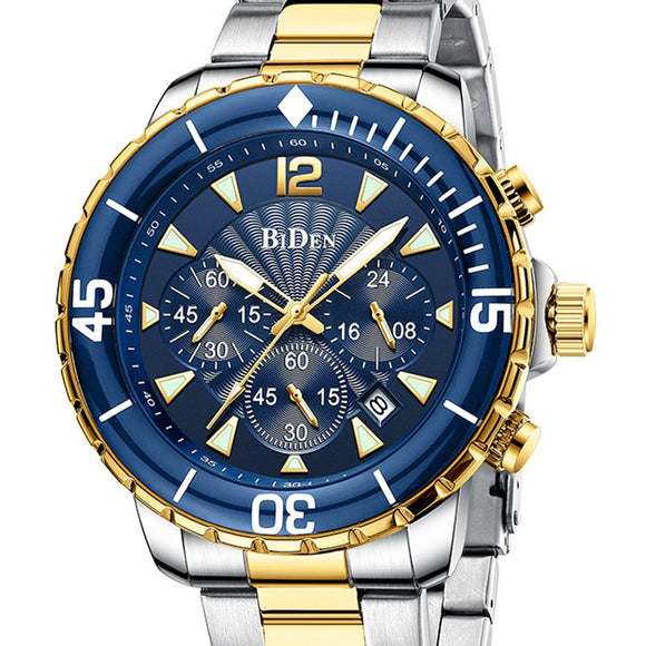 Luxury Man Stainless Steel Quartz Wristwatch