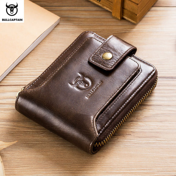Genuine Leather Purse Male Rfid Wallet