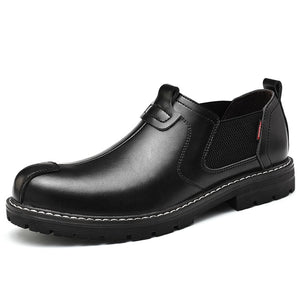 Split Leather Waterproof Men Driving Shoes