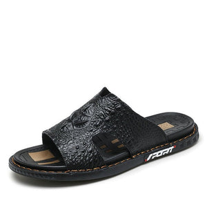 Crocodile Grain Style Men Flip Flops High Quality Sandals