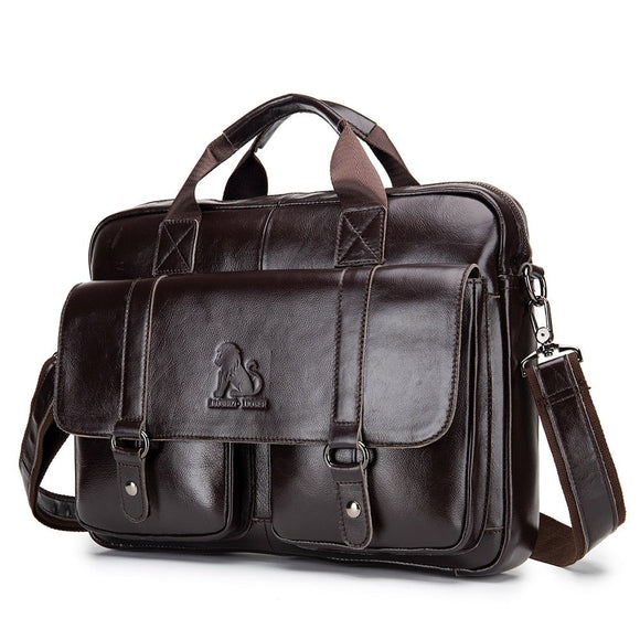 Genuine Leather Male Casual Totes Handbag