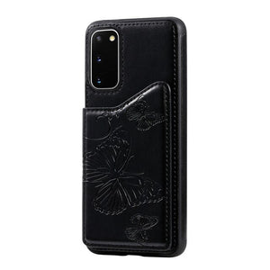 Zicowa Phone Case - Leather Butterfly Embossed Case For Samsung Note20 Ultra
