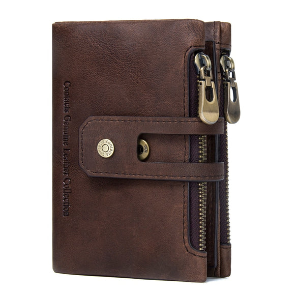 Genuine Crazy Horse Leather Mens Wallet
