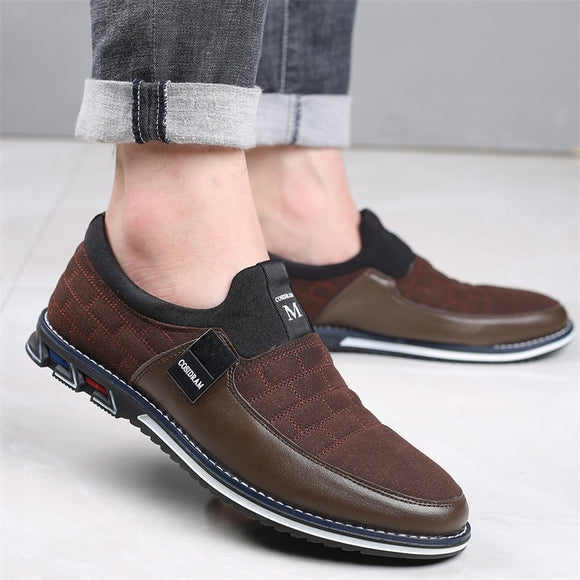 High Quality Leather Men's Shoes Work Men Flats