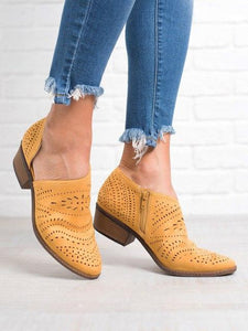 Women's Shoes - 2019 New arrival Women's Vintage mesh hole breathable Zipper Shoes