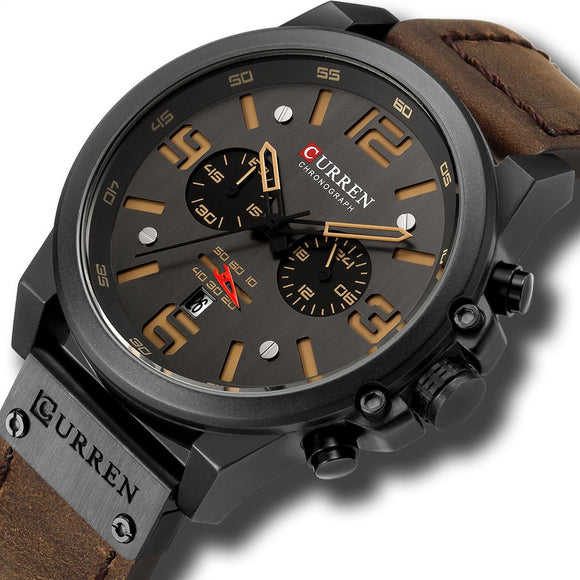 Luxury Brand Genuine Leather Sport Wrist Watch