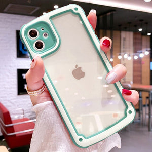 Zicowa Phone Case - Candy Color Clear Phone Case For iPhone