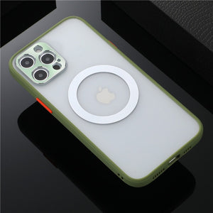 Zicowa Phone Case - Wireless Charger Shockproof Metal Lens Protection Cover For iPhone 12 Series