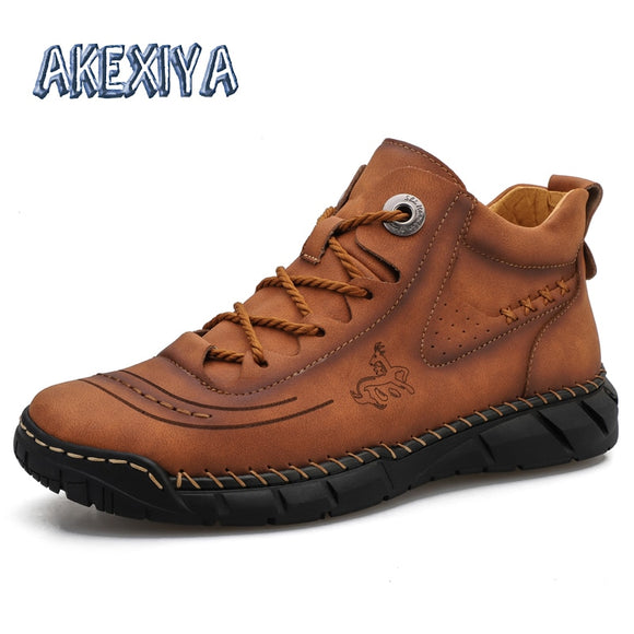 Zicowa Men Shoes - Handmade Leather Men's Ankle Boots