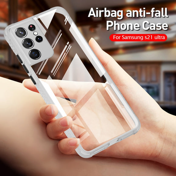 Clear Back Tire Pattern Case For Samsung S21 Ultra Series