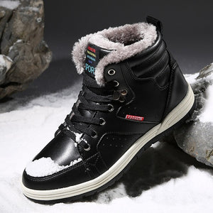 Men New Winter Boots Plush Warm Non-slip Walking Shoes