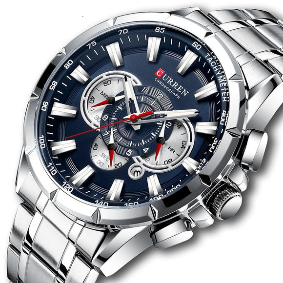Luxury Chronograph Quartz Men Watch Waterproof Wrist Watch