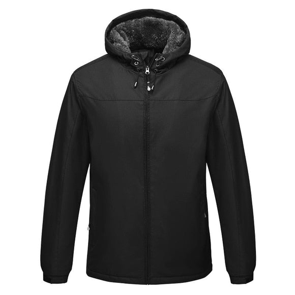 Men Casual Outdoor Windbreaker Thermal Hooded Coats