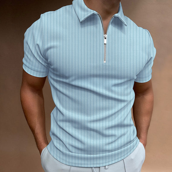 Solid Color Men's New striped Polo Shirts