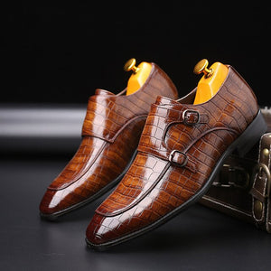 Crocodile Pattern Casual Business Men's Shoes