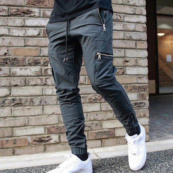 Zipper Multi-Pocket Trousers