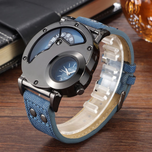 Fashion Cowboy Blue Denim Watches