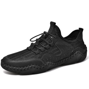 Fashion Leather Men Breathable Walking Shoes